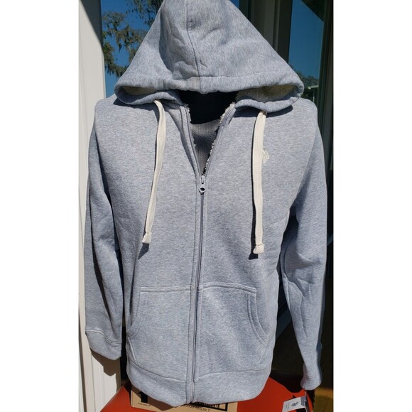 US Polo Assn Hoodie Jacket Womens L Gray Sherpa lined Full Zip Logo Cozy NWT - Picture 2 of 16